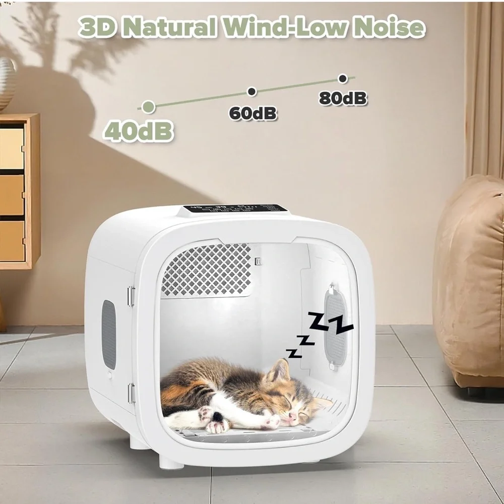 White Automatic Pet Grooming Dryer Box